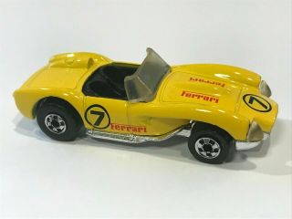 Vintage 1990 Hot Wheels Yellow Ferrari 7