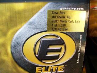 Steve Park 8 Cheese Nips 2003 Chevrolet Monte Carlo RCCA Elite 1,  020 3