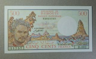 Djibouti 500 Francs Bank Note – Nd (i988) Unc