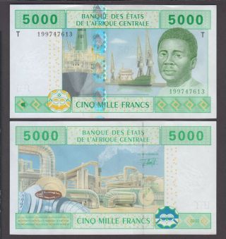 Central African States - Congo P.  109t 5,  000 5.  000 5000 Francs Unc We Combine