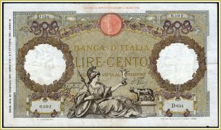 Italy 100 Lire 1931 - 42 Pick 55