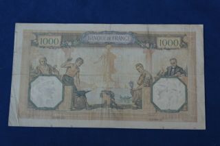 FRANCE 1000 FRANCS 1940 P.  90c :) - - see many more 2