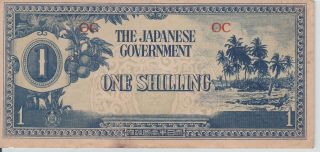Oceania Japanese Occupation Government One Shilling Banknote