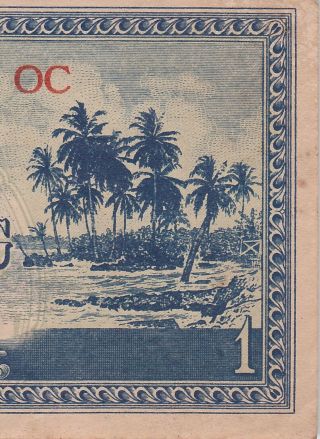 OCEANIA JAPANESE OCCUPATION GOVERNMENT ONE SHILLING BANKNOTE 3