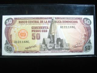 Dominican Republic 50 Pesos 1991 1168 Bank Currency Banknote Money
