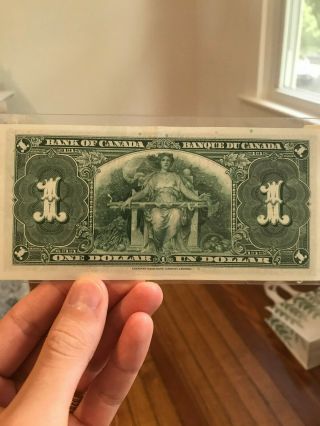 1937 CANADA $1 ONE DOLLAR George VI vintage Canadian banknote 2
