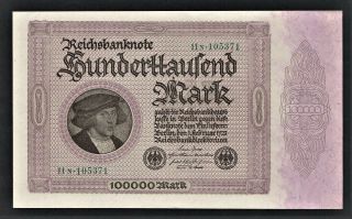 Vad - Germany - 100,  000 Mark Banknote - P 83a (cv=20) Unc