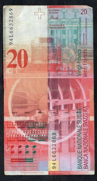 20 Francs From Switzerland Good
