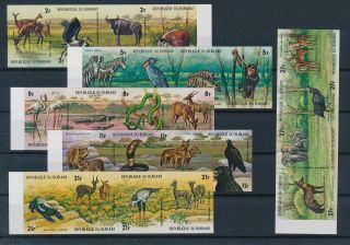 [g81489] Burundi 1977 : Fauna - Good Set Very Fine Mnh Imperf Stamps - $120
