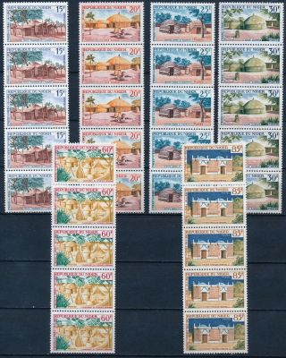 [p16114] Niger 1964 : 5x Good Set Very Fine Mnh Stamps In Strips