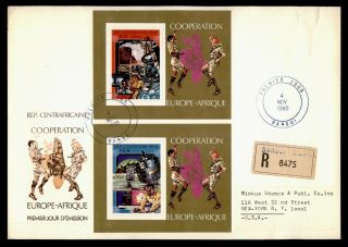 Dr Who 1980 Central African Republic Fdc Space S/s Combo Boy Scouts Lg09200