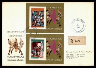 Dr Who 1980 Central African Republic Fdc Space S/s Combo Boy Scouts Lg09199