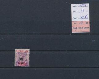 Lo01872 Seychelles 1893 Overprint Queen Victoria Classic Lot Mh Cv 70 Eur