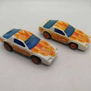 Hot Wheels Camaro Z - 28 White W/ Orange Flames 2 Different Spokes Variations