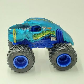 Hot Wheels Monster Jam 1:64 Scale Crushstation Monstalobstah Blue Htf - Rare
