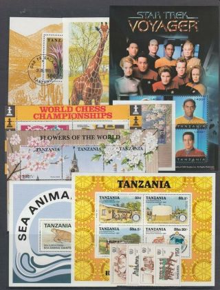 Tanzania 1980’s/2000’s Small Lot Mini Sheets Sets Mostly (id:763/d58362)