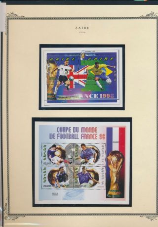 Xc82128 Zaire 1996 Football Cup Soccer Sheets Mnh