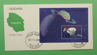 Dr Who 1992 Tanzania Fdc Un Intl Space Year S/s C240897
