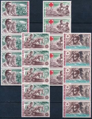 [pg20287] Niger 1973 : Scouts - 5x Good Set Very Fine Mnh Airmail Stamps