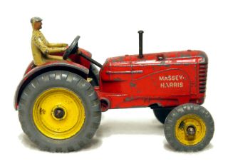 Vintage Dinky Toys 27a Massey - Harris Tractor : 1948 - 54