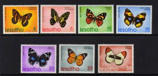 Lesotho 1973 Butterflies Set Sg 239 - 245 Mnh.