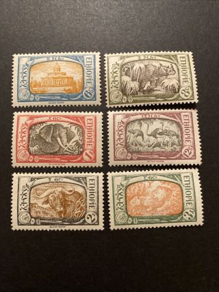 6 Ethiopia Stamps - Series Views - - 1919 - Mh