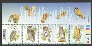 South Africa 2007 South African Owls Strip Of 5