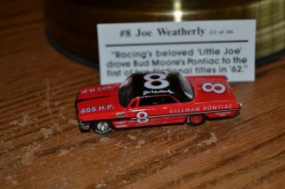 Racing Collectibles Nascar Legend Series 8 Joe Weatherly - Rubber Tires