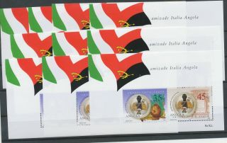 [p891] Angola 2002 Italy Joint - Issued Good Sheets Very Fine Mnh (10x)
