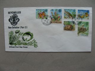 Seychelles,  Cover Fdc 1978,  Butterfly Coconut Lizzard Fish