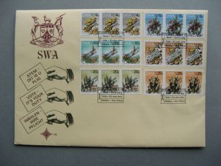 Swa Southwestafrica,  Cover Fdc 1978,  Strips Of 3 Succulents Overprinted Suffrage