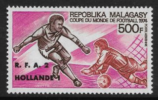 Stamps - Malagasy.  1974 World Cup Football - Winners Commemorative.  Sg: 281.  Mnh.