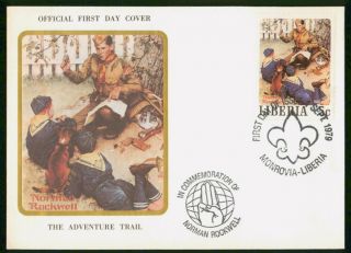 Mayfairstamps Liberia Fdc 1979 Norman Rockwell Boy Scouts First Day Cover Wwo_04
