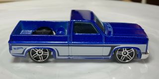 Hot Wheels ‘83 Chevy Silverado Pickup Truck Blue 1/64 Diecast Loose Chevrolet