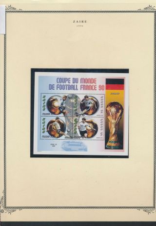 Xc82131 Zaire 1998 Football Cup Soccer Good Sheet Mnh