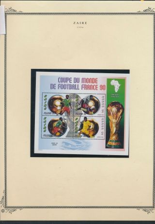 Xc82130 Zaire 1996 Football Cup Soccer Good Sheet Mnh
