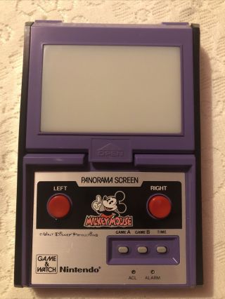 Nintendo Game & Watch MICKEY MOUSE Panorama Screen Vintage 1984 w/ Box 2
