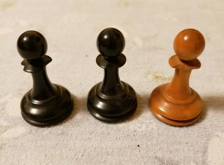 vintage jaques of London chess set - 1894 - mahogany felt - lined box - 3