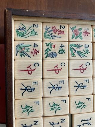 Vintage Antique Chinese Mahjong Set Circa 1923