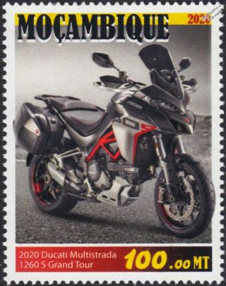 2020 Ducati Multistrada 1260s Grand Tour Motorcycle Motorbike Stamp (mozambique)