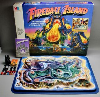 Rare 1986 Fireball Island • Milton Bradley Adventure Board Game • 100 Complete
