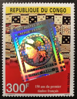 Congo 150th Anniversary Of The First French Stamp 99 