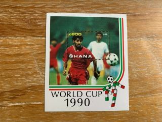 Ghana 1990 Mnh World Cup Football Italia 90 Minisheet Uae United Arab Emirates