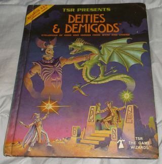 Ad&d Deities & Demigods 144 Page 2nd Printing W/ Cthulhu & Melnibonean 1980 Tsr