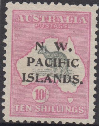 Stamp Kangaroo 10/ - Pink Grey 1st Watermark Nwpi Overprint Sg84 Type " B " Text