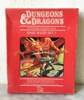 Dungeons & Dragons Basic Rules Set 1 1983 Complete Except Dice & Crayon