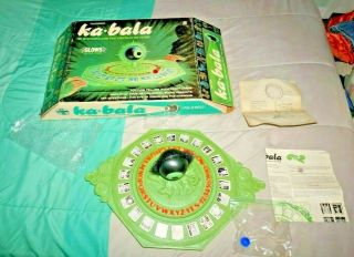 Vintage 1967 Transogram Ka - Bala Glow In The Dark Fortune Teller Game Complete