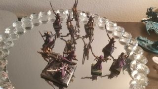 Warhammer Fantasy Dark Elves 4 Repeater Bolt Throwers With Crew.