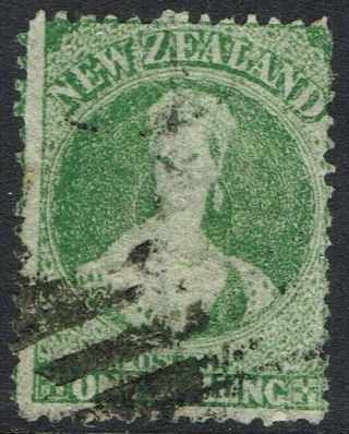 Zealand 1864 Qv Chalon 1/ - Wmk Star Perf 12.  5