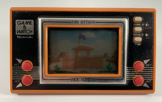 Nintendo Game & Watch Fire Attack Widescreen,  1982 ID - 29 Chip - - 3